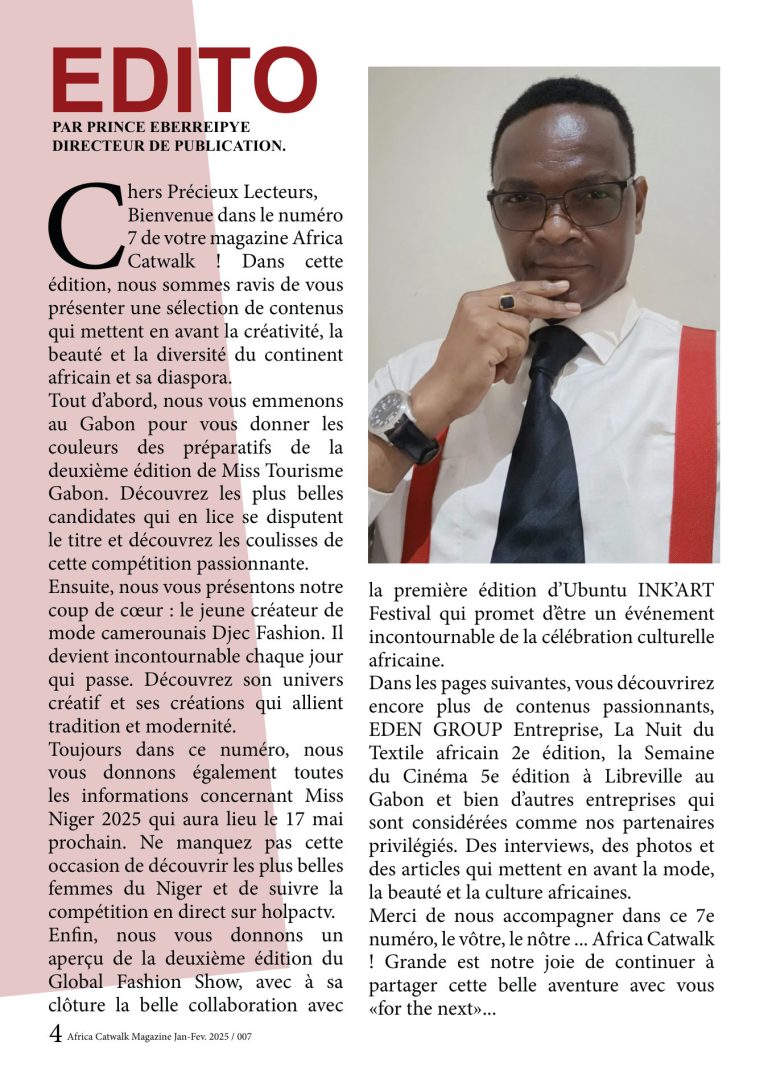 Première page de Edito — By prince eberreipye directeur de publication