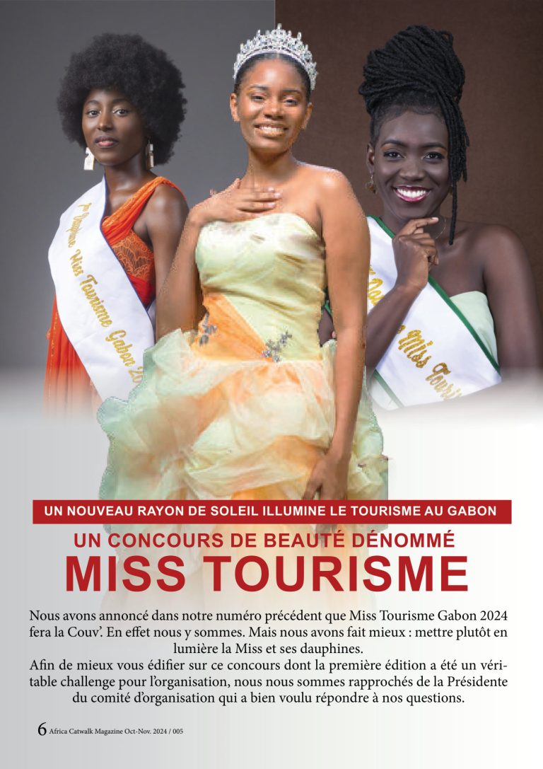 Première page de Miss tourisme — Un nouveau rayon de soleil illumine le tourisme au gabon