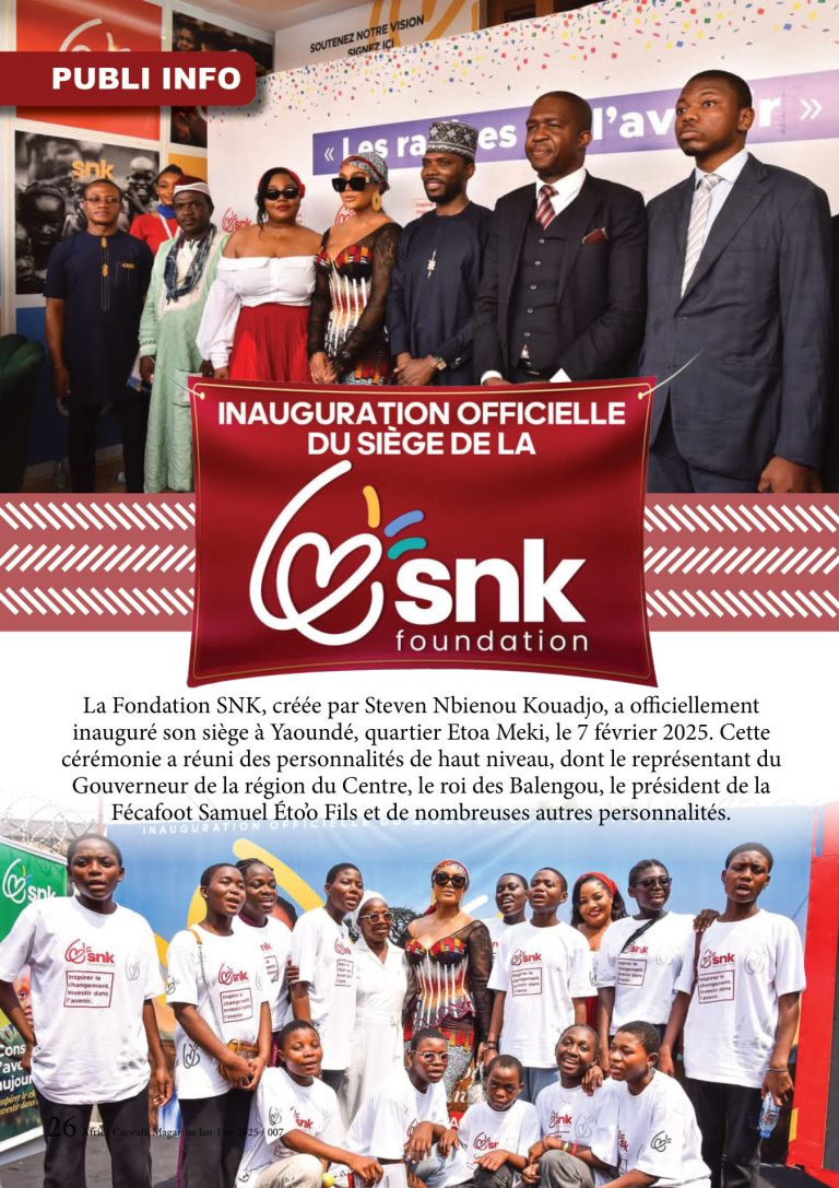 Première page de La fondation snk prend — Son envol officiel publi info
